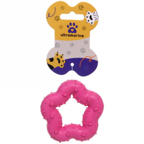 Игрушка для собаки "Bubble gum-Морская звезда" 7,5см цвет розовый Ultramarine