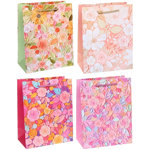 Пакет подарочный "Луговые цветы" 23*18*10 см