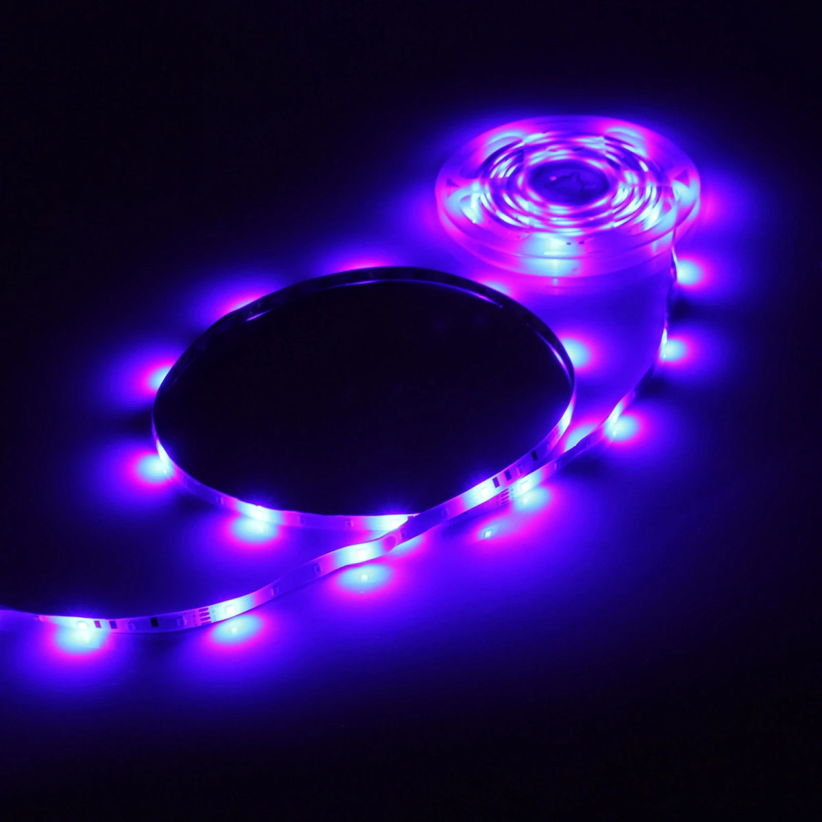 Гирлянда для дома Лента светодиодная самоклейка 5м*8мм, 270 ламп LED, 8 реж, с пультом, степень защиты IP64, RGB