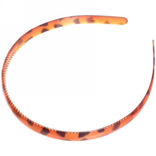 Ободок для волос пластиковый "Florance", цвет янтарь, 1,2см (стикер на минивложение)