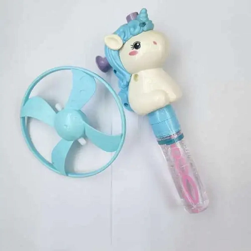 Мыльные пузыри "Чудесный единорог" 22 см, 80 мл, с вертушкой и подстветкой