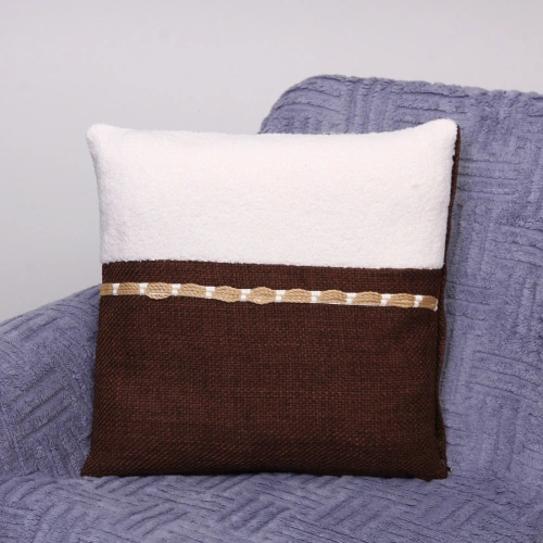 Чехол для декоративной подушки "DEFA", 43*43 см, цвет тёмный шоколад