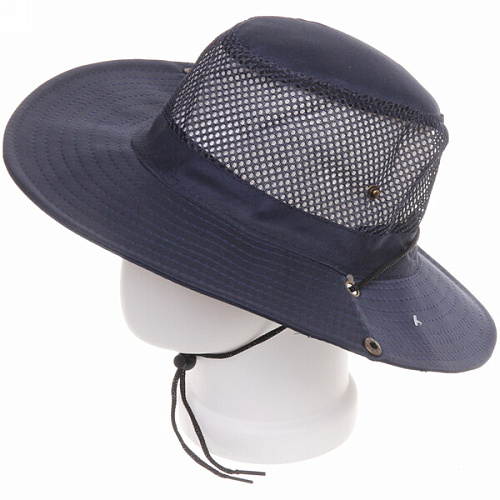 Шляпа мужская с клепками и сеткой Cowboy, микс 6 цветов, 58р, ширина полей 7,5см_5