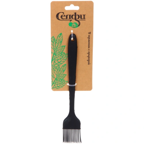 Кисточка кулинарная силиконовая "Bon appétit" 21*3,5см черная✦