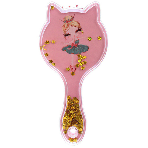 Расческа массажная детская БАЛЕРИНЫ, блестки, микс 4 дизайна, 17,55,2см (пакет с подвесом)_4
