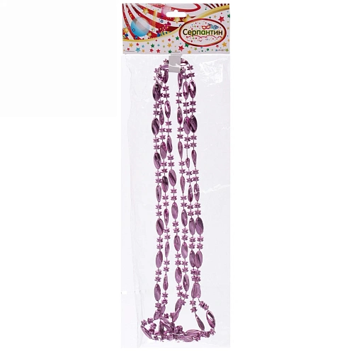 Бусы на ёлку 2м Льдинка, Фиолетовый_4