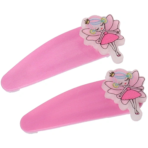 Зажимы для волос детские 2шт Happy smile, фея, микс 4 цвета, 52см _8