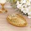 Подставка керамическая "GOLD Podarok", листок, цвет золото, 20,5*13см (упаковка индив. пленка)