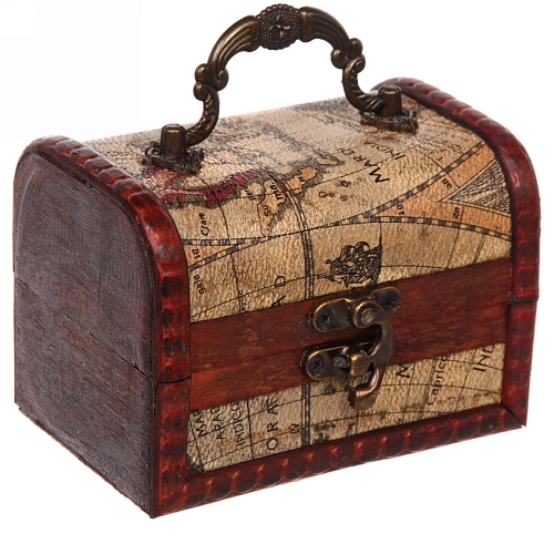 Сундук - шкатулка из дерева "BERGAMO", цвет как на фото,12*8*8см