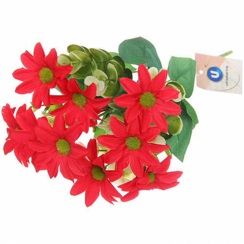 Искусственные цветы "Летнее вдохновение" Хризантемы 30см цвет красный
