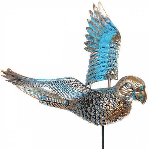 Фигура на спице "Взмах крыльев" 60 см, Золото с голубым переливом