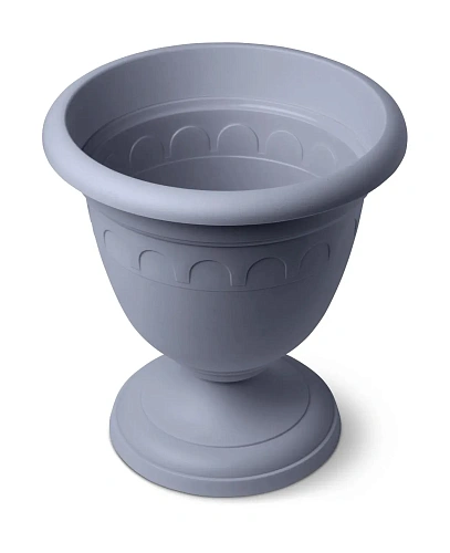 Вазон высокий пластиковый 3л d-22см "Колывань" серый C134СЕР