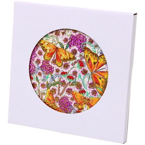 Подставка керамическая 18 см Бабочки в цветах_5