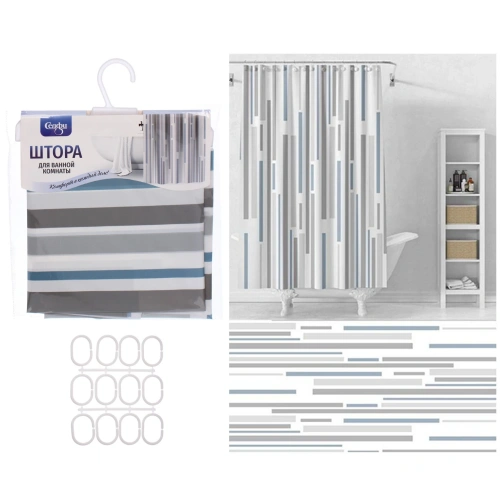 Штора для ванной EVA 180*180 "Селфи" Матрикс