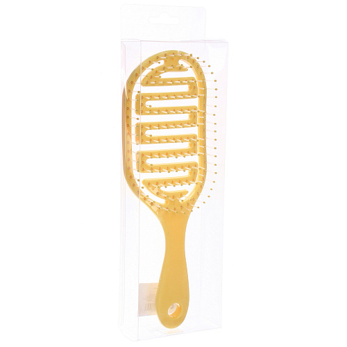 Расческа массажная продувная МАРЦИПАН, цвет желтый, 824см (пластиковая коробка)_9