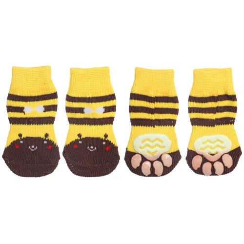 Носочки для животных "LAPUSIK", классические, пчелка, размер l