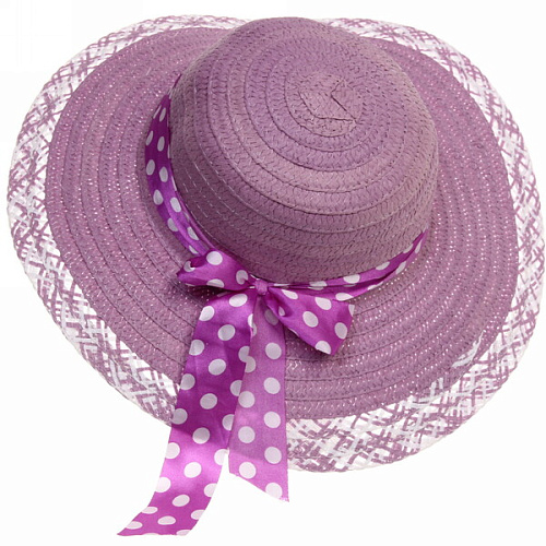 Шляпа женская с широкими полями TiraMiSu- Афина, микс  цветов, р58, ширина полей 10 см_28