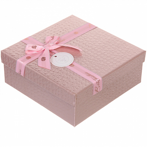 Коробка подарочная "Текстура" 21*21*8,5 см, розовый