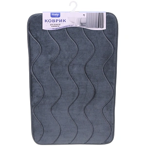 Коврик для ванной 50*80 "Волна" серый