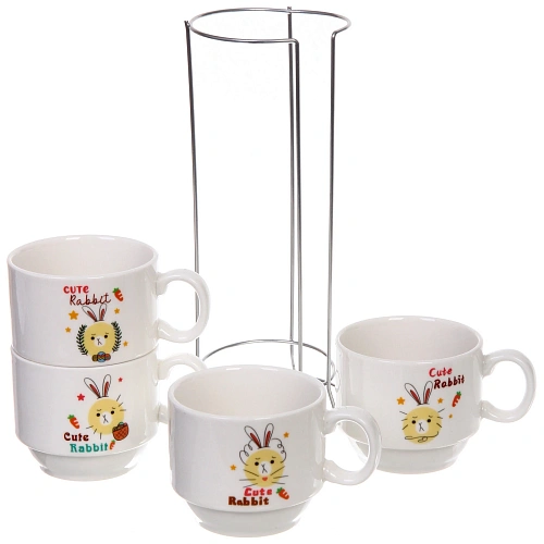 Набор кружек на стойке 200мл Милый зайка_4