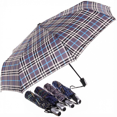 Зонт мужской автомат "Ultramarine- Клетка", цвет микс, d98см
