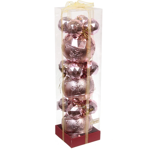 Набор шаров Miracle 10 см + 5 см (15 предметов), Розовое золото_3