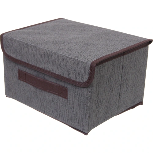 Короб - органайзер складной стеллажный для хранения вещей "ДОМания", цвет серый, 26*20*16см (лейбл)✦