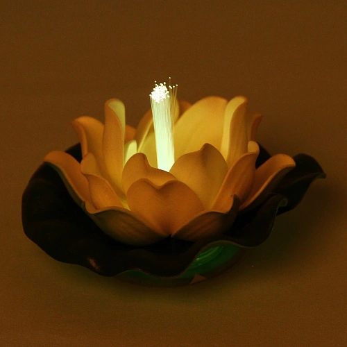 Растение водоплавающее Кувшинка d-10см белая, с подсветкой _17