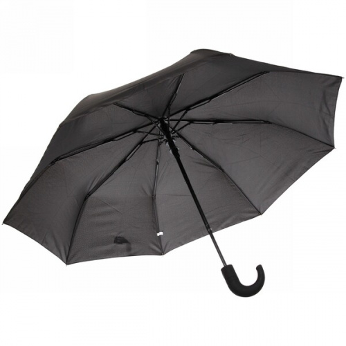 Зонт мужской полуавтомат "Ultramarine - Практик" цвет черный, 8 спиц, d-110см, длина в слож. виде 33см 