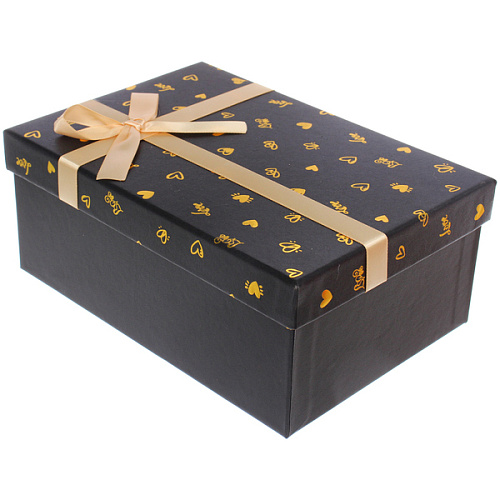 Коробка подарочная "Очарование" 23*16*9.5 см, Черный