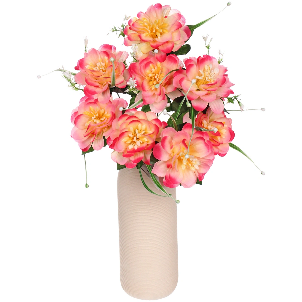 Искусственные цветы "Цветочная мелодия" 50см 9 цветков розово-красные