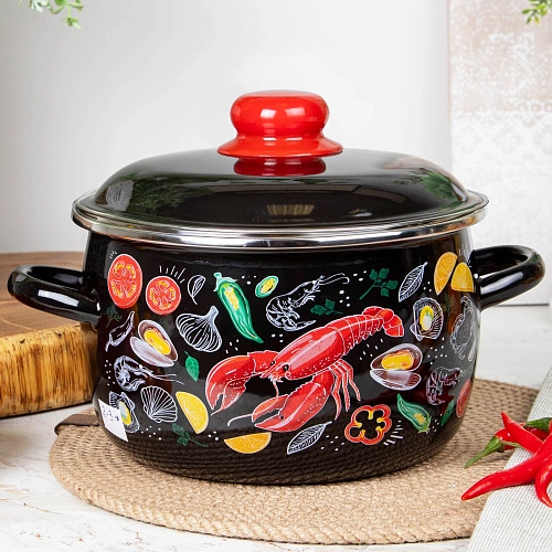 Кастрюля эмал сфер Лобстер 4,0л ТМ Appetite_2