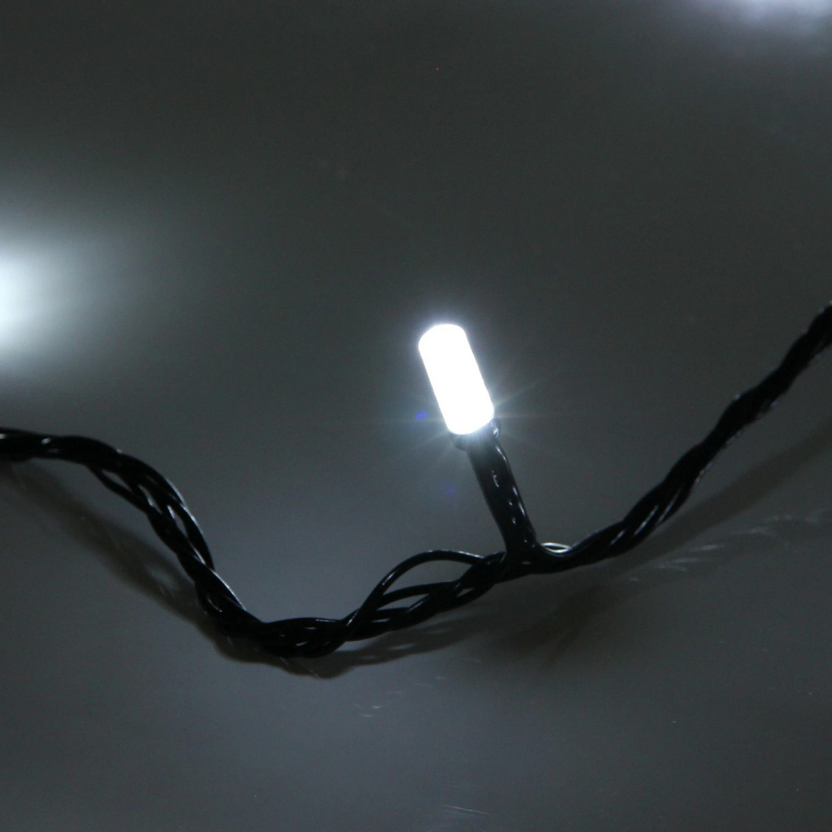 Гирлянда для дома НИТЬ "Хрусталь" 8 м 50 ламп LED, черный пров,IP-40. 8 режимов, Белый (возможность соединения)