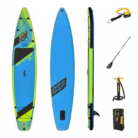 SUP-доска для плавания Aqua Excursion Tech Set, 381*79*15 см + 4 аксессуара, до 120 кг Bestway (65373)