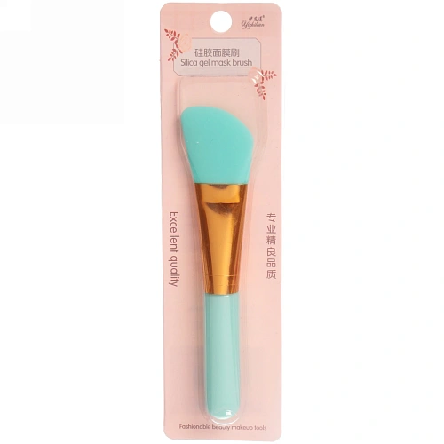 Кисть силиконовая для нанесения маски "Beauty", лопатка, микс 2 цвета, 14 *3см