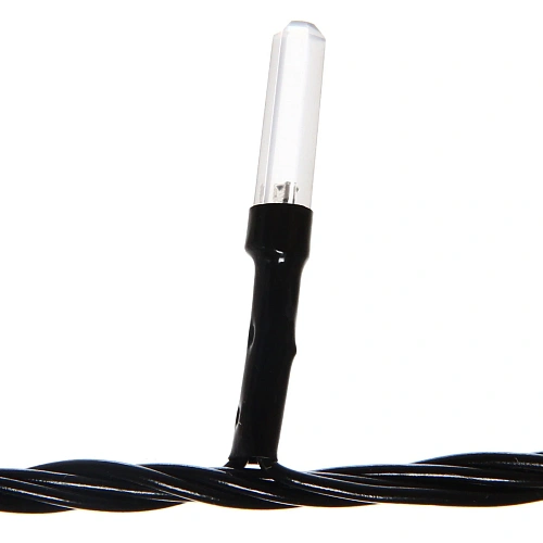 Гирлянда для дома Кристалы  9,5 м 100 ламп LED черный пров,8 реж,IP-40, Фиолетовый (возможность соединения)_9