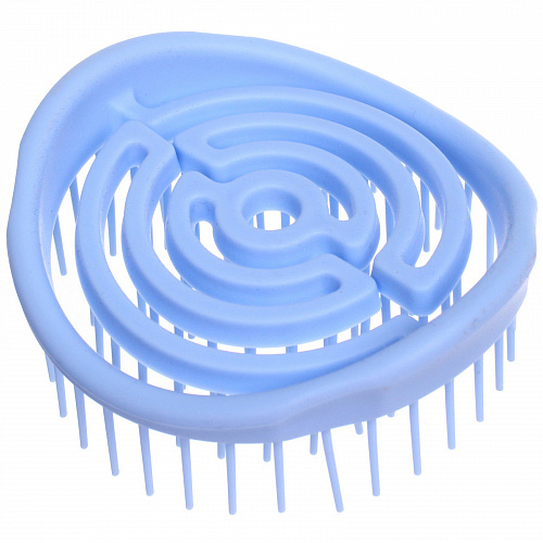 Расческа массажная компактная "Сosmo style", цвет голубой, 8см, форма круг, в пластиковой коробке