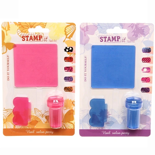 Набор для дизайна ногтей - стемпинг VivA Manicur, пластина квадрат, микс 4 цвета, 1811см_4