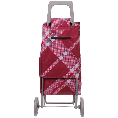 Тележка хозяйственная с сумкой (934030см, колеса 15см,грузоподъемность до 40 кг) бордовая_19