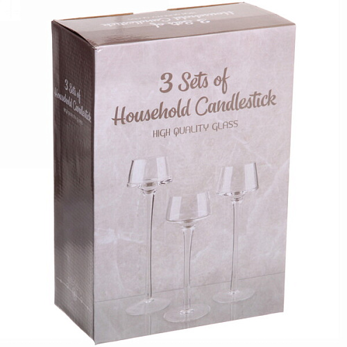 Подсвечники в наборе 3шт Сrispy 7,520,23,26см _4