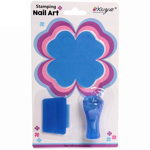 Набор для дизайна ногтей - стемпинг VivA Manicur, пластина цветок, микс 4 цвета, 1911см_8
