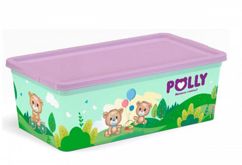 Коробка для хранения игрушек "POLLY" 34*19*12см. 5.5 л