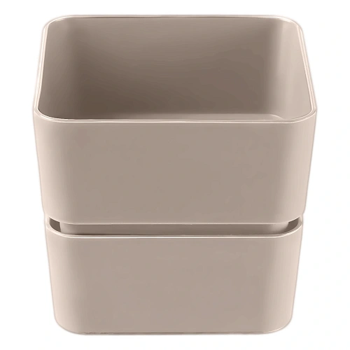 Кашпо для цветов пластиковое 0,45л 9,6*9,6*8,6см "Фиори" Пралине