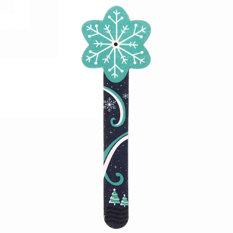 Пилка для ногтей наждачняя в пакете "Ultramarine - Снежинка", 17,8*4см