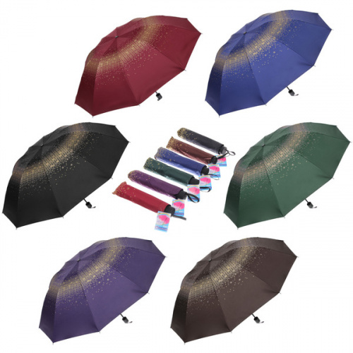 Зонт женский механический "Ultramarine - Тайра", микс 6 цветов, 8 спиц, d-115см, длина в слож. виде 28см