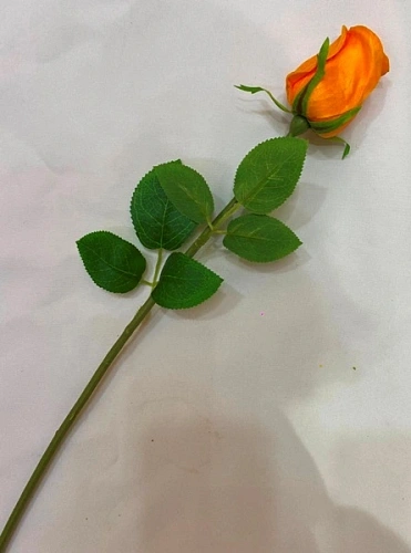 Цветок искусственный "Natur" 45см Роза оранжевая