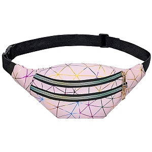 Сумка на пояс "Harizma", цвет пудровый, 31*12 см