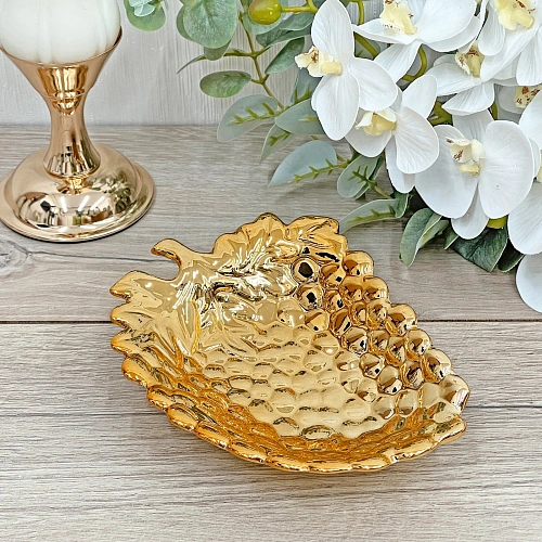 Подставка керамическая GOLD Podarok, лоза, цвет золото, 1813см (упаковка индив пленка)_5