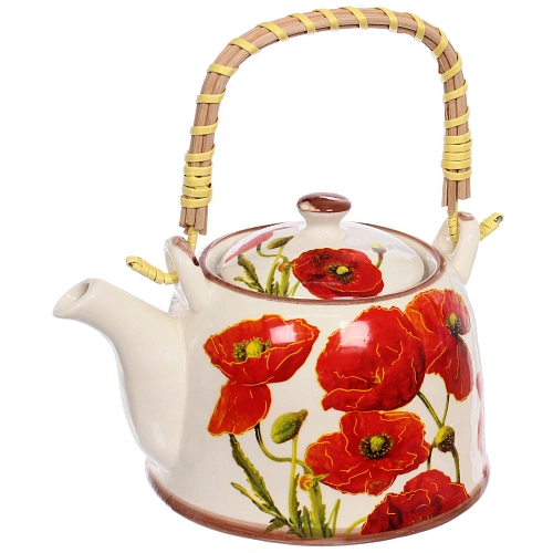 Чайник заварочный керамический 700мл с ситом Маки_3