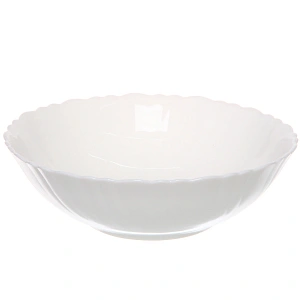Салатник "White magic" 500мл стеклокерамика 15*4,5см Волна